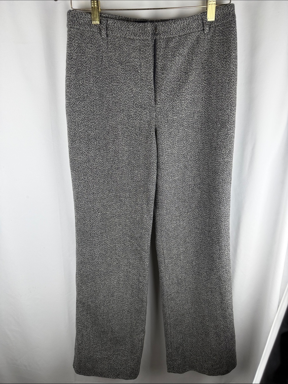 Ann Taylor Gray Herringbone Trousers